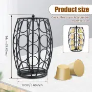 Coffee Pods Carousel Iron Coffee Pods Holder 360°Rotating Coffee Pod Stand StYbA