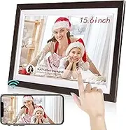 15.6 Inch 32GB WiFi Digital Photo Frame, IPS HD 1080P HD Touch Screen, Auto Swivel, Wall Mount, Easy Setup for Photo and Video Sharing via Uhale App