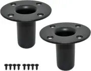 Black Speaker Pole Mount Bracket Heavy Duty Iron 2 Pack for PA DJ Karaoke