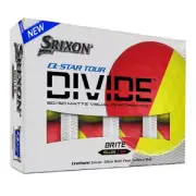 Srixon Q-Star Tour Divide Golf Balls - Yellow/Red