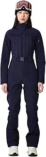 [xwxwseui] Insulated Down Slim Snowboard Jumpsuit for Women Stand collar Chic Snow Suits Elastic Belt Ski One-Piece