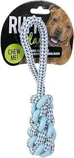 Ruff Play Dog Dental Tug Toy, Blue - Teething Toys, Durable Dog Chew Toys, Aids Dogs Dental Health, Small, Medium, Large