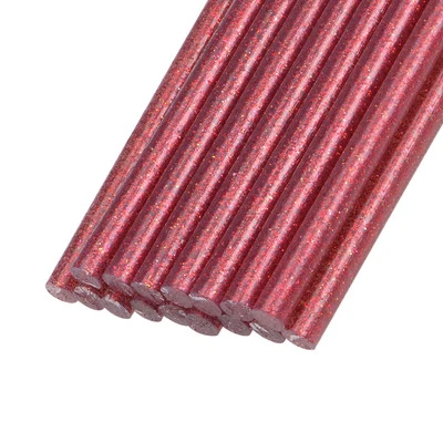 Hot Glue Sticks Adhesive Hot Melt Glue Gun Sticks 0.27" x 4"/Glitter Red/16 Pcs