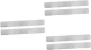 3sets Metal Strips for Magnet Wall Metal Strip Adhesive for Bulletin Board Photo Display 2pcs*3