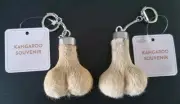 2 X Kangaroo scrotum keyring