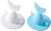 Floor Drain Sink Plug Sink Drain Strainer Kitchen Bathroom Accessory Fishtail Stopper Blue White Anti-Smell Easy to Operate