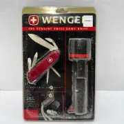 Retired Wenger Serrated Highlander Swiss Army Knife W/ Flashlight Sealed