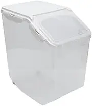 Large Capacity Rice Storage Bin Airtight Rice Container With Scoop Multifunctional Grain Storage Bin for Kitchen Organization Made From Reinforced PP 15kg 8.9x14.4in