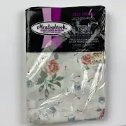 Vintage Pillowcases Standard Set Floral Meadowbrook No Iron Irregular NOS NIP