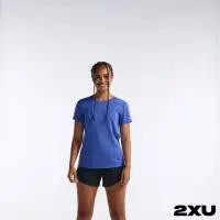 在飛比找momo購物網優惠-【2XU】女 Aero運動短袖上衣(紫藍/反光藍)