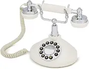 Retro GPOOPLPBCR Opal Classic Desktop Push Button Telephone - Cream