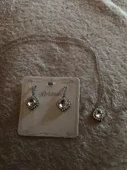 NWT Brighton "DEMANTUR" Necklace-Earring Set (MSR$126) Pouch