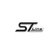3D Metal ST Line Head Front Grille Car Emblem Badge Chrome Sticker for FORD ST Focus x 2 3 Kuga FIESTA MONDEO Auto Car Styling Silver Black