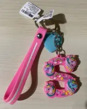 Claire's Kid's Unicorn Key Chain With Heart Monogram Initial " S ' New