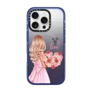 iPhone 16 Pro Impact Case MagSafe Compatible Lady with flowers (blonde)