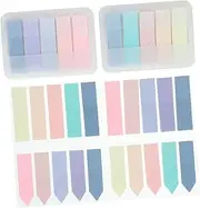 Angoily 6Sets Sticky Page Markers Portable Reading Highlight Strips for Books Office and School Supplies Practical Friends with Eye Catching Bright Colors
