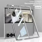 For Samsung Galaxy Z Fold 6 Case PC Plating Cover Shell with Screen Protector