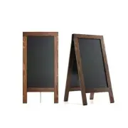 Sandwich Board 40"x20" 2Pack Solid Pine Wood Rustic Brown,Chalk Board Sign Bo...