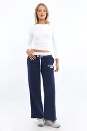 Blue Track Pants Wide Leg - Size 16XL, Women's Track Long