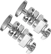 Mellisso 2X Metal Heavy Duty Grip Head C-Type Photography Magic Head Turntable Mounting Adapter for Light Stand, Silver, 750011748