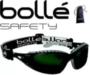 Bolle Tracker 40089 Safety Glasses, Black Frame IR Shade 5.0 With Carry Bag