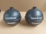 2 Captain Morgan Spiced Rum Cannonball Pirate Themed Drinking Tumblers