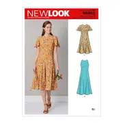 New Look Sewing Pattern 6652 N6652 Misses' Fit & Flared Dress With Length & Sleeve Variations