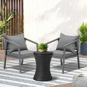 Livsip Outdoor Patio Set Black Ice Bucket Table Bistro Setting