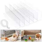 7Pcs Under Couch Blocker Safe Transparent Toy Blocker Waterproof L-ShapeⓈ