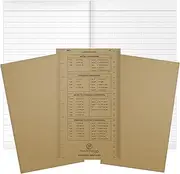Sovereign-Gear Engineer Field Notebook 3-Pack – 8.5" x 4.3" Grid Dot Journal with Metric & Imperial Conversion Charts, Kraft Cover & Ruler – Pocket Site Book for Engineers, Construction & Outdoor Work