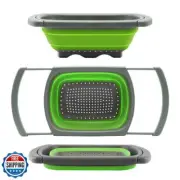 Collapsible Colander Strainer with Extendable Handles - Over the Sink Vegetab