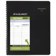 AT-A-GLANCE Large Print Monthly Planner, 7" x 8-3/4", Black, 2024, 70LP0905