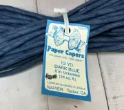 Vintage Paper Capers Twisted Craft Paper Dark Blue 12 Yards 1980s Country Bows
