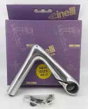NOS Cinelli SILVER Modello XA Stem 130mm Length 26.0mm Clamp Alloy 22.2mm Quill