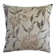 Satin Silver Gray/Mellow Yellow Chrysanthemum/Mum Flower Pillow/Cushion Cover