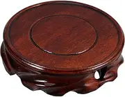 COOPHYA Flower Pot Fish Tank Shop Wooden Display Base Display Stand for Wooden Sculptures Round Teapot Display Stand Vase Base Wood Teapot Display Stand Round Wood Display Base