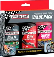 Finish Line Bike Care Value Pack, Includes DRY Chain Lubricant, EcoTech Degrease