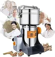 800G Commercial Electric Grain Grinder Mill Swing Type Powder Machine High Speed Herb Grinder Stainless Steel Cereal Pulverizer for Grinding Cereal Coffee Herbal Beans Spices Nuts