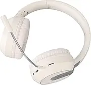 Sanpyl Foldable Gaming Headset with Detachable Microphone, Gaming & Mobile Headset, Portable Gaming Headphones, Noise Reduction Soft Cushion (Beige)