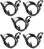 [TENQ] G Shape Earpiece Headset PPT for BAOFENG Radio UV-9R BF-9700 BF-A58 UV-9Rplus (5PCS)