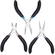 3Pcs Jewellery Pliers Nose Pliers Side Cutter Jewellery Pliers Wire Cutter Round