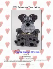 Schnauzer Dog Treat Holder- Plastic Canvas Pattern or Kit