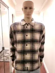 Men BEN SHERMAN Plaid Wool like Jacket SIZE M NWT