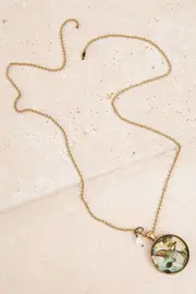 Peacock Pendant W Cultured Pearl Charm--NES-PPEAC