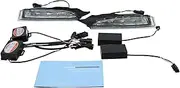 1Set DRL Halogen lamp Daytime Running Light Fog Lamp W Turn Signal Car Accessories Compatible for VW Scirocco R 2010-2013 Halogen lamp Lights for Vehicles