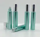 10ml Empty Teal Bottle Essential Oil Stainless Roller Ball Bottles Perfume NEW