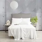 Ddecor Home King Single Microfiber Bed Sheet w/ Pillowcase Set VNT Washed White