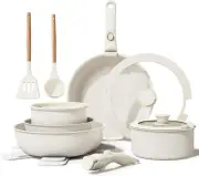 Nonstick Cookware Set, 17-Pieces Pots and Pans Set Removable Handles, Healthy...