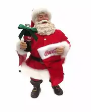Coca-Cola Kurt Adler 2017 Fabriche Santa with Coke and Stocking- BRAND NEW