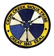 GREAT SEAL OF THE CROW CREEK SIOUX TRIBE PATCH (NC3)